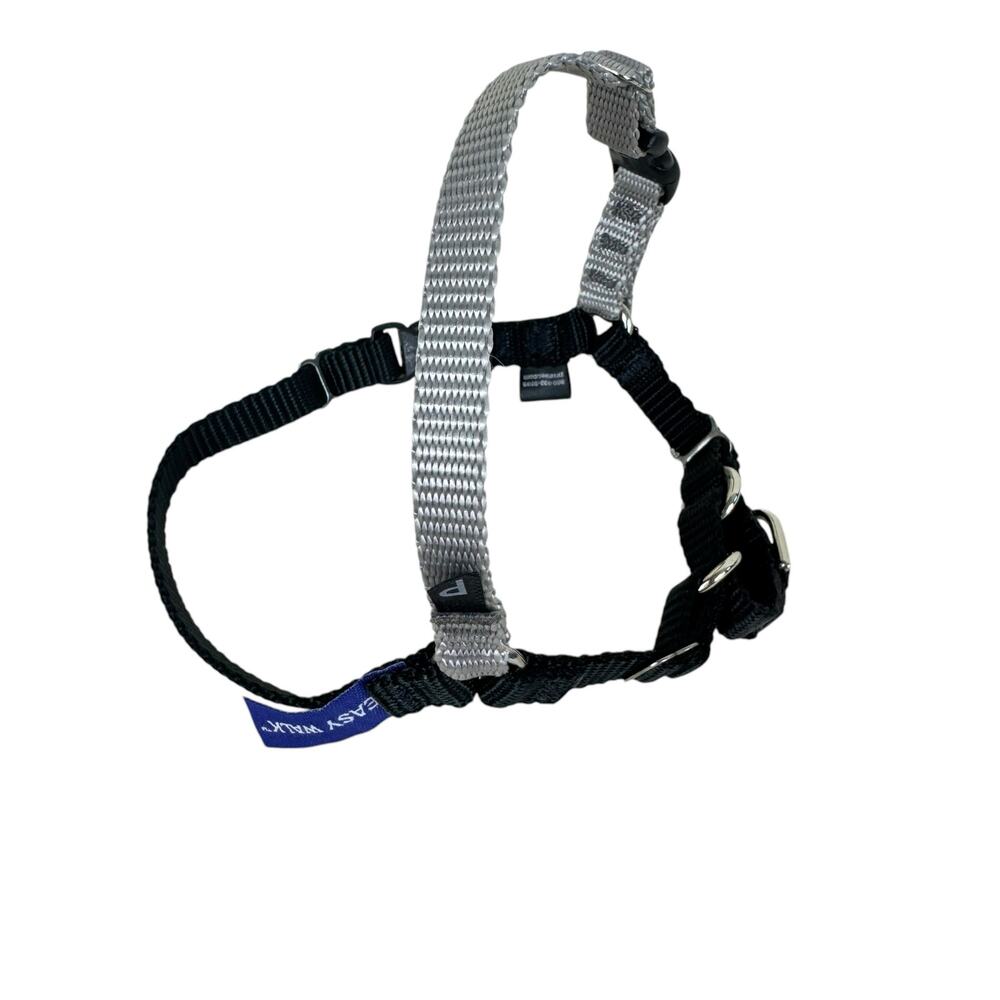 Premier Easy Walk Premier Black Gray Silver Adjustable Dog Harness‎ Size Small